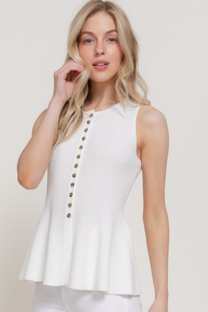 Let's Go Sleeveless Sweater Top-White-SMALL-[option4]-[option5]-Cute-Trendy-Shop-Womens-Boutique-Clothing-Store