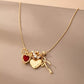 Thoughtful Gift Heart and Bow Necklace