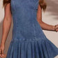 Lat Night Talks Open Back Denim Dress-[option4]-[option5]-Cute-Trendy-Shop-Womens-Boutique-Clothing-Store