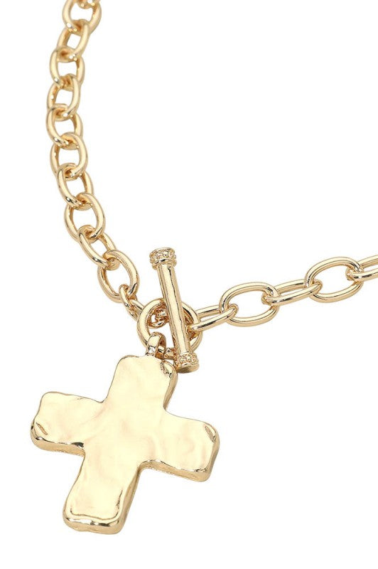 No Surprises Bold Cross Necklace-[option4]-[option5]-Cute-Trendy-Shop-Womens-Boutique-Clothing-Store