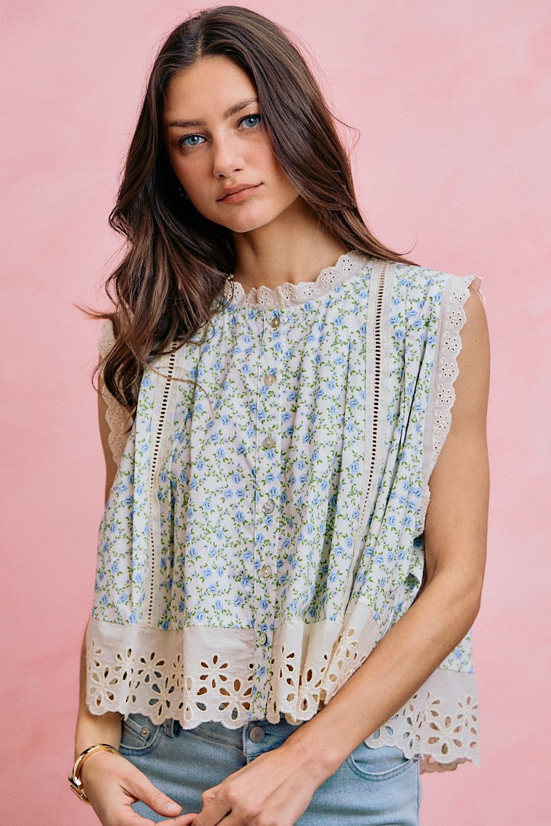 Perfect Pairing Floral Button Top-[option4]-[option5]-Cute-Trendy-Shop-Womens-Boutique-Clothing-Store