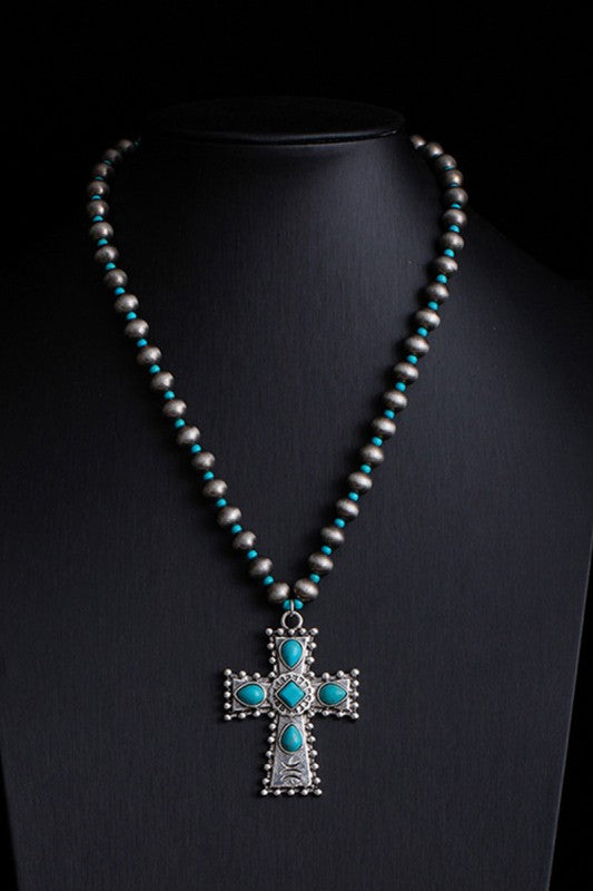 Saddle Up Single Chain Western Bead Necklace