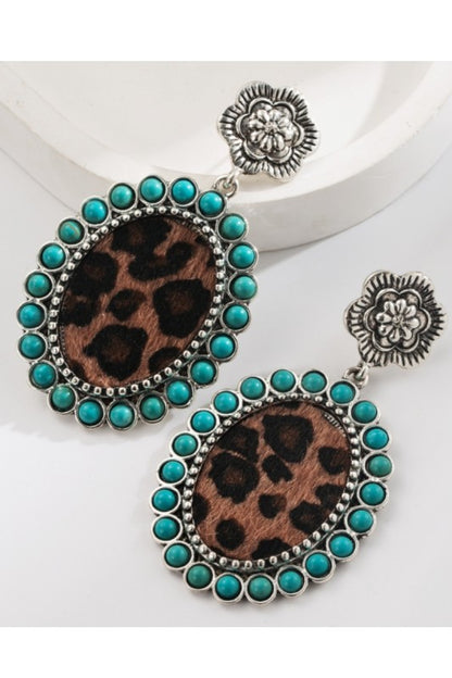 Wild Child Western Leopard Print Earrings