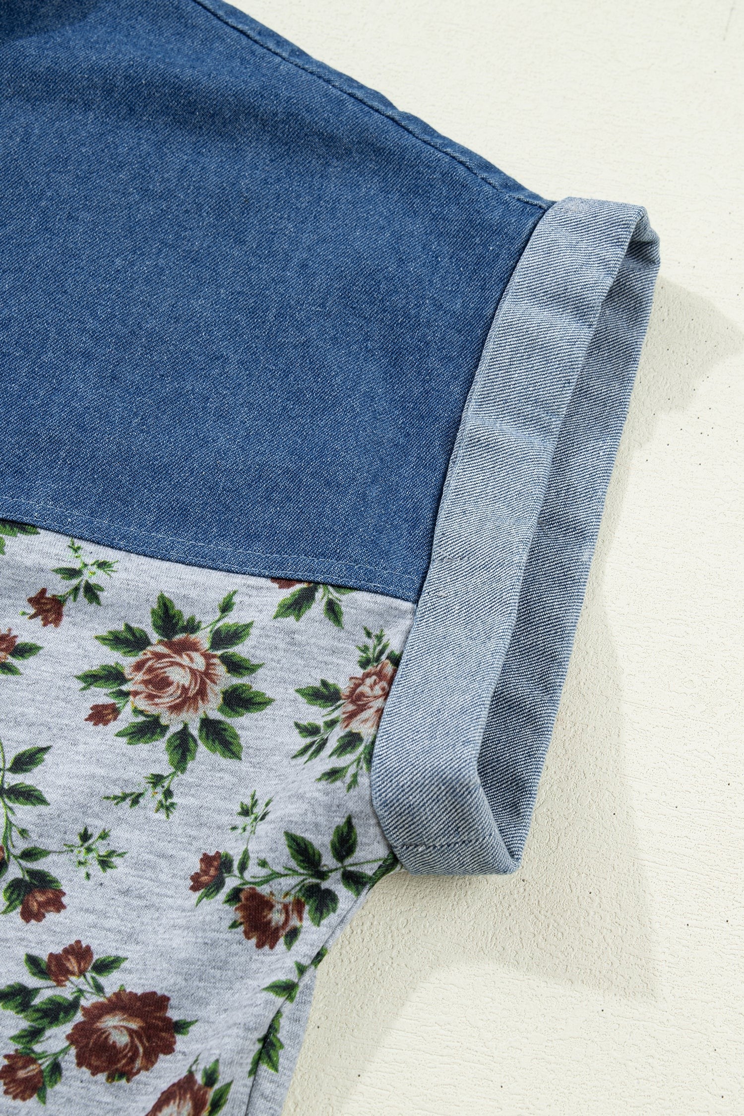 Flirty Floral Denim Top-[option4]-[option5]-Cute-Trendy-Shop-Womens-Boutique-Clothing-Store