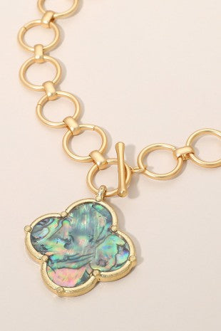 Blame It On Me Quatrefoil Toggle Necklace-[option4]-[option5]-Cute-Trendy-Shop-Womens-Boutique-Clothing-Store