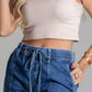 Vacation Ready Elastic Waist Shorts-Medium Denim-SMALL-Cute-Trendy-Shop-Womens-Boutique-Clothing-Store