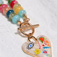 Dripping in Drama Glass Heart Necklace