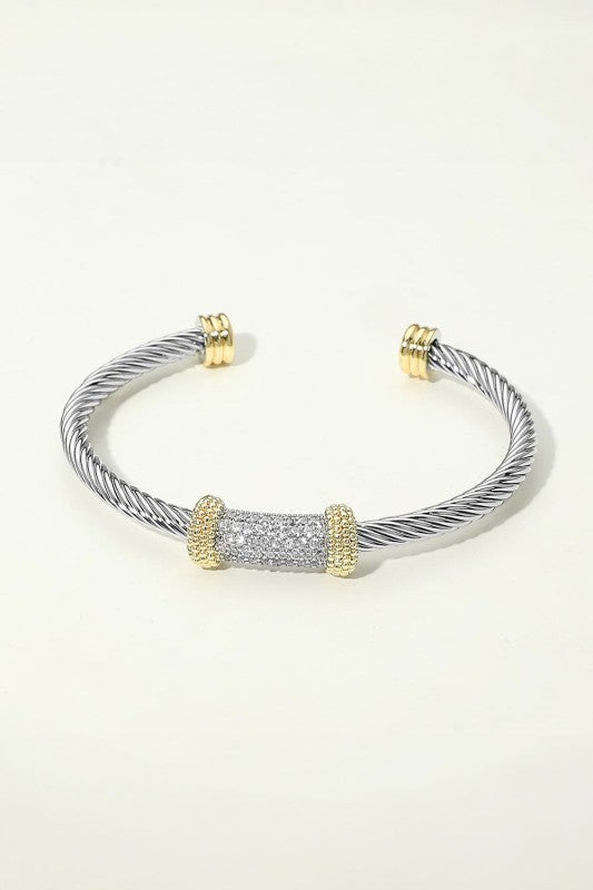 It's A Winner CZ Cable Cuff Bracelet-[option4]-[option5]-Cute-Trendy-Shop-Womens-Boutique-Clothing-Store