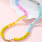 Earth & Aura Semi-Precious Beaded Necklace-Rose-Cute-Trendy-Shop-Womens-Boutique-Clothing-Store