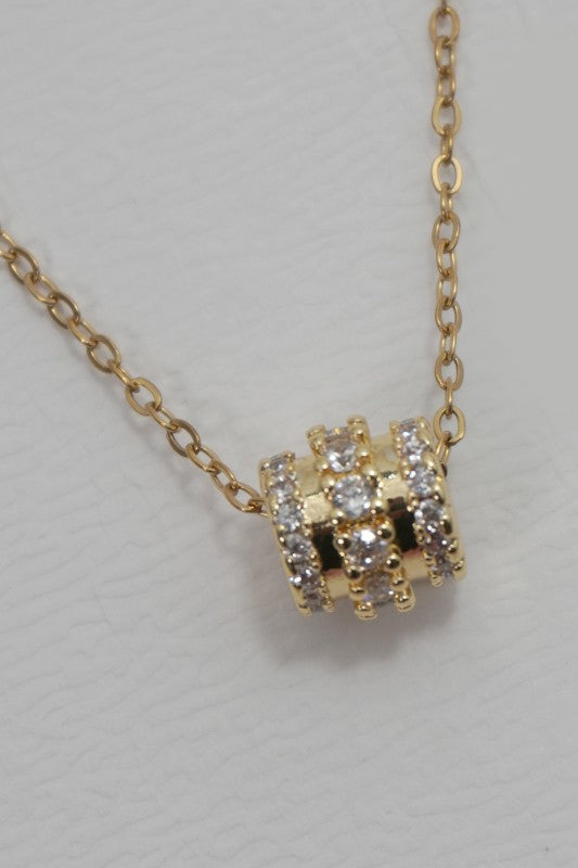 A Little Extra Pave Barrel Necklace-[option4]-[option5]-Cute-Trendy-Shop-Womens-Boutique-Clothing-Store