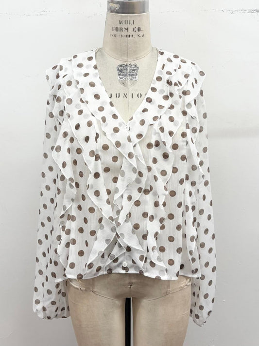 Soft Romance Ruffle Polka Dot Top-Cute-Trendy-Shop-Womens-Boutique-Clothing-Store