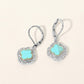 Simple Elegance CZ Quatrefoil Huggies-Turquoise-Cute-Trendy-Shop-Womens-Boutique-Clothing-Store