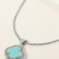 Clover Charm Pavé Quatrefoil Pendant Necklace