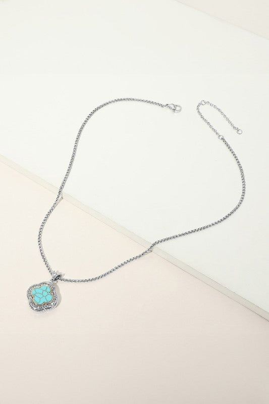 Clover Charm Pavé Quatrefoil Pendant Necklace