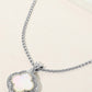 Quatrefoil Pave-Rim Pendant Necklace-White-Cute-Trendy-Shop-Womens-Boutique-Clothing-Store