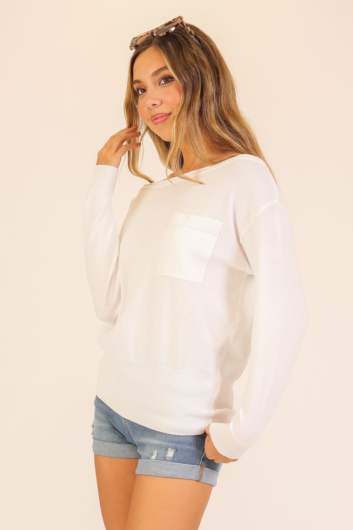Coastal Breeze Slouchy Boat Neck Knit-Ivory-SMALL-Cute-Trendy-Shop-Womens-Boutique-Clothing-Store