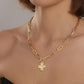 Family Time Mini Cross Toggle Chain Necklace