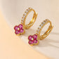 Lucky Lady Sparkle Clover Huggie Hoops