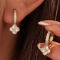 Lucky Lady Sparkle Clover Huggie Hoops