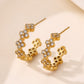 Blossom Pavé Floral Huggie Hoops