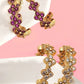 Blossom Pavé Floral Huggie Hoops