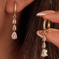 Ice Queen Triple Pear Crystal Dangles