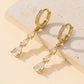 Ice Queen Triple Pear Crystal Dangles