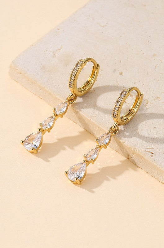 Ice Queen Triple Pear Crystal Dangles-[option4]-[option5]-Cute-Trendy-Shop-Womens-Boutique-Clothing-Store