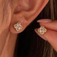 Vintage Sparkle Pavé Clover Halo Stud