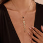 Kaleidoscope Geometric Jewel Lariat Necklace