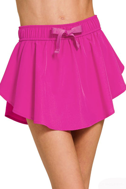 Partners or Singles? Activewear Skort-Fuchsia-SMALL-Cute-Trendy-Shop-Womens-Boutique-Clothing-Store