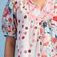 Coral Garden Mixed Print Blouse-Cute-Trendy-Shop-Womens-Boutique-Clothing-Store