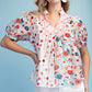 Coral Garden Mixed Print Blouse-Cute-Trendy-Shop-Womens-Boutique-Clothing-Store
