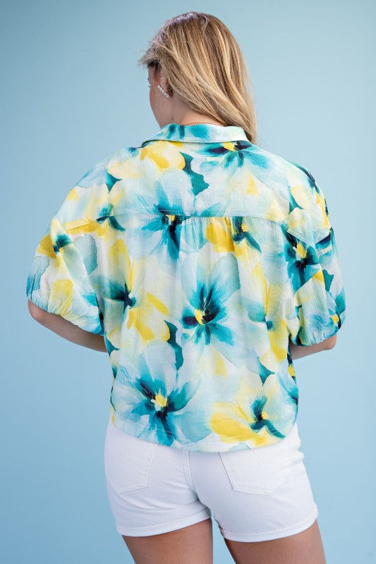 Painted Petals Button-Down Top-[option4]-[option5]-Cute-Trendy-Shop-Womens-Boutique-Clothing-Store