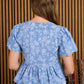 Feel Great in Blue Front Tie Peplum Top-[option4]-[option5]-Cute-Trendy-Shop-Womens-Boutique-Clothing-Store