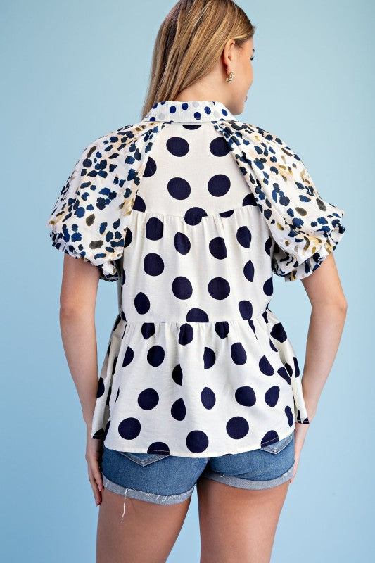Can't Change Your Spots Mixed Print Top-[option4]-[option5]-Cute-Trendy-Shop-Womens-Boutique-Clothing-Store