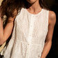 Hollow Lace Embroidered Sleeveless Shirt