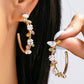 Garden Glam Botanical Enamel Flower Hoops