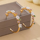 Garden Glam Botanical Enamel Flower Hoops