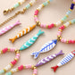 Catch of the Day Beaded Fish Choker