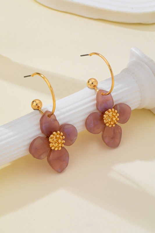Garden Glam Acrylic Floral Wire Dangles