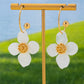 Garden Glam Acrylic Floral Wire Dangles-White-Cute-Trendy-Shop-Womens-Boutique-Clothing-Store