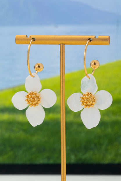 Garden Glam Acrylic Floral Wire Dangles