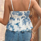 Coastal Toile Tie-Front Peplum Cami-[option4]-[option5]-Cute-Trendy-Shop-Womens-Boutique-Clothing-Store