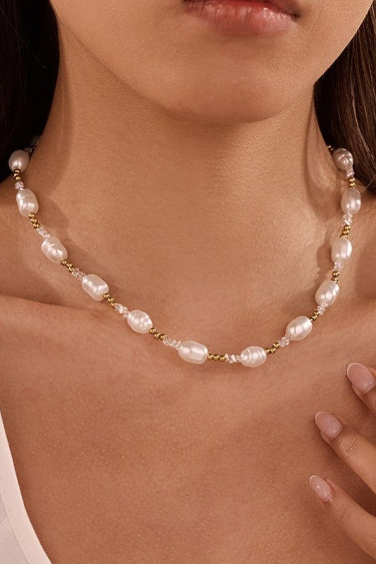 Pearls & Attitude Tarnish-Free Freshwater Pearl Choker-[option4]-[option5]-Cute-Trendy-Shop-Womens-Boutique-Clothing-Store