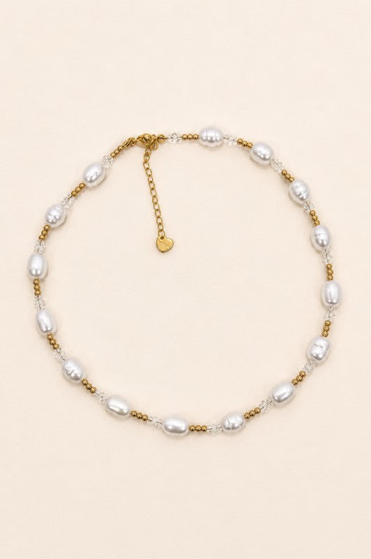 Pearls & Attitude Tarnish-Free Freshwater Pearl Choker-[option4]-[option5]-Cute-Trendy-Shop-Womens-Boutique-Clothing-Store