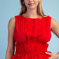 Scarlet Eyelet Pleated Peplum Top-Cute-Trendy-Shop-Womens-Boutique-Clothing-Store