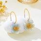 Blooming Marbled Resin Flower Hoop Earrings-[option4]-[option5]-Cute-Trendy-Shop-Womens-Boutique-Clothing-Store