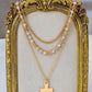 Sacred Sparkle Bezel & Pearl Layered Necklace