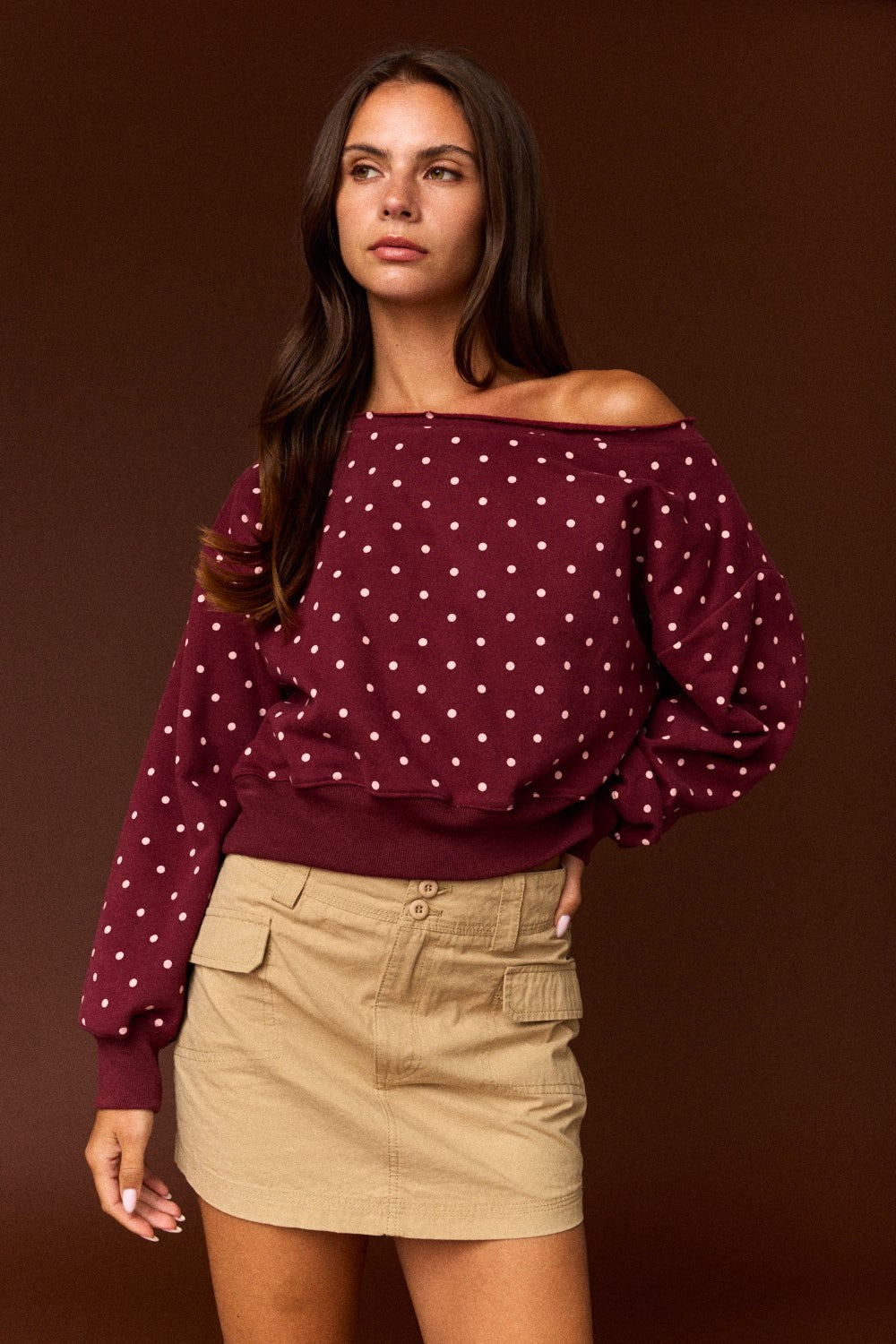 Dot-to-Dot Slouchy Sweatshirt-Cute-Trendy-Shop-Womens-Boutique-Clothing-Store